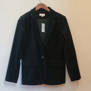 Dark Green Velvet Blazer - Loft